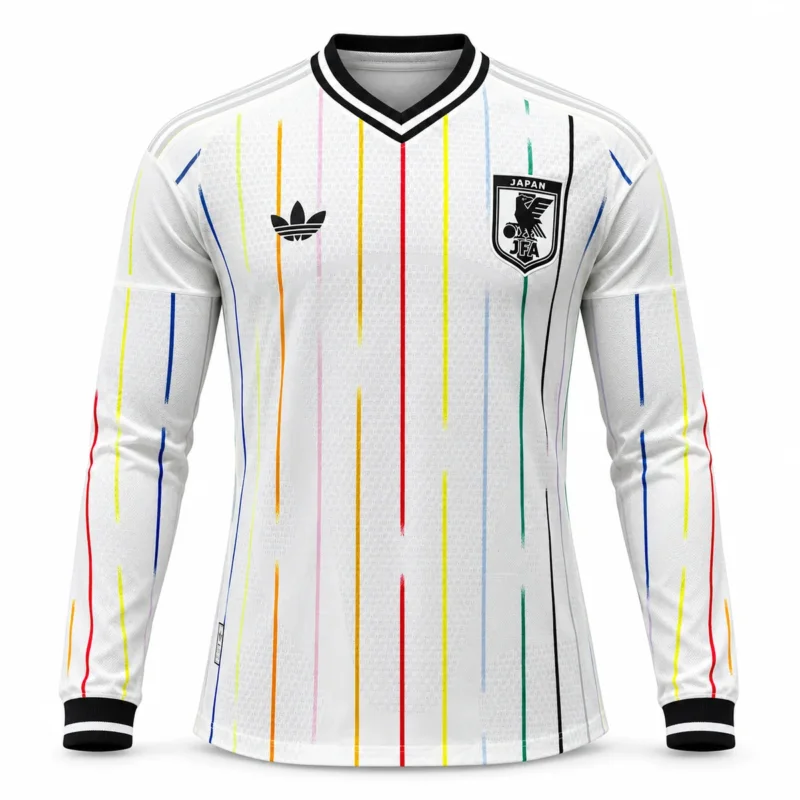 Seconda Maglia Giappone Manica Lunga 2026/27 Versione Giocatore – vista frontale, presentazione virtuale basata sul prodotto