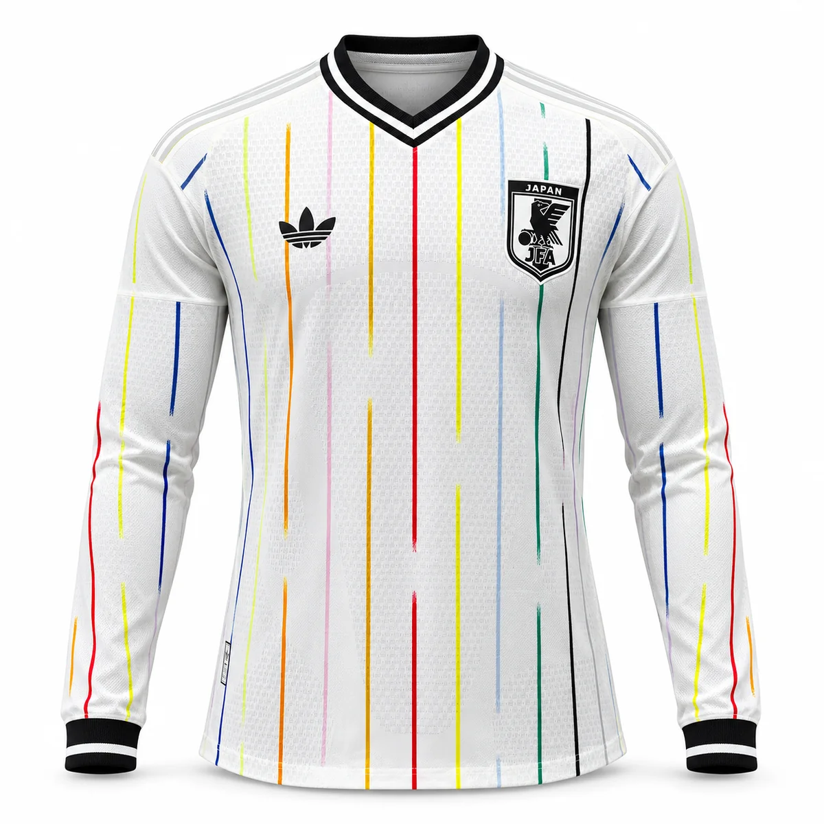 Seconda Maglia Giappone Manica Lunga 2026/27 Versione Giocatore – vista frontale, presentazione virtuale basata sul prodotto