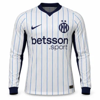 Camiseta Inter Manga Larga 2026/27 – Segunda Equipación – Jugador – vista frontal, presentación virtual basada en el producto