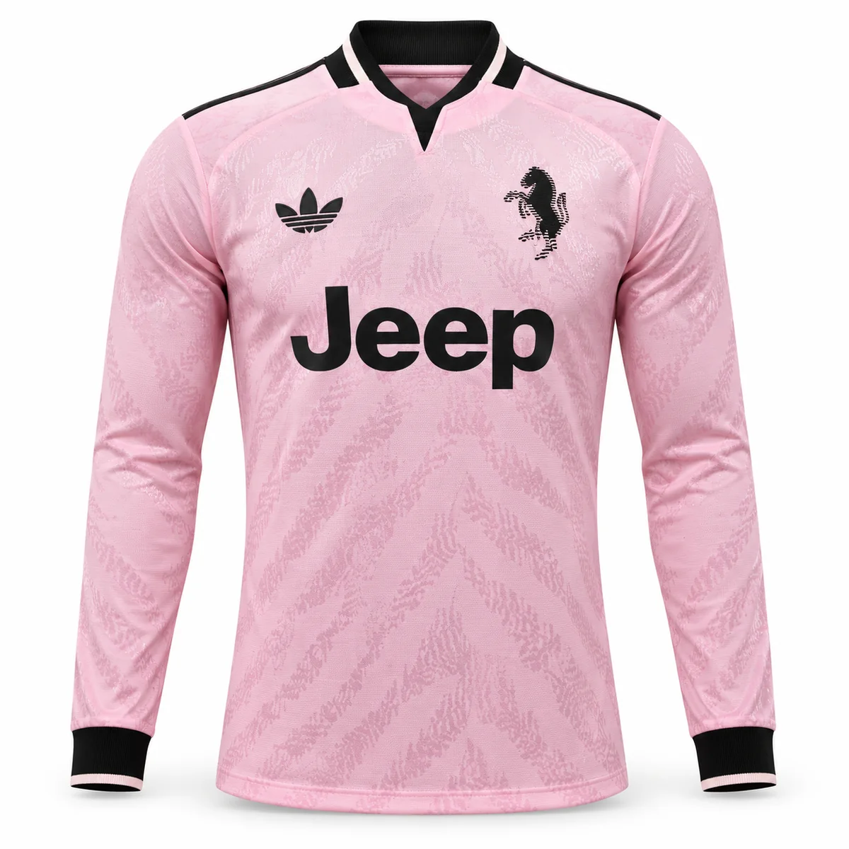 Seconda Maglia Juventus 2026/27 – Manica Lunga Versione Giocatore – vista frontale, presentazione virtuale basata sul prodotto
