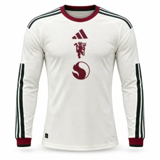 Terza Maglia Manchester United 2026/27 – Manica Lunga Versione Giocatore – vista frontale, presentazione virtuale basata sul prodotto