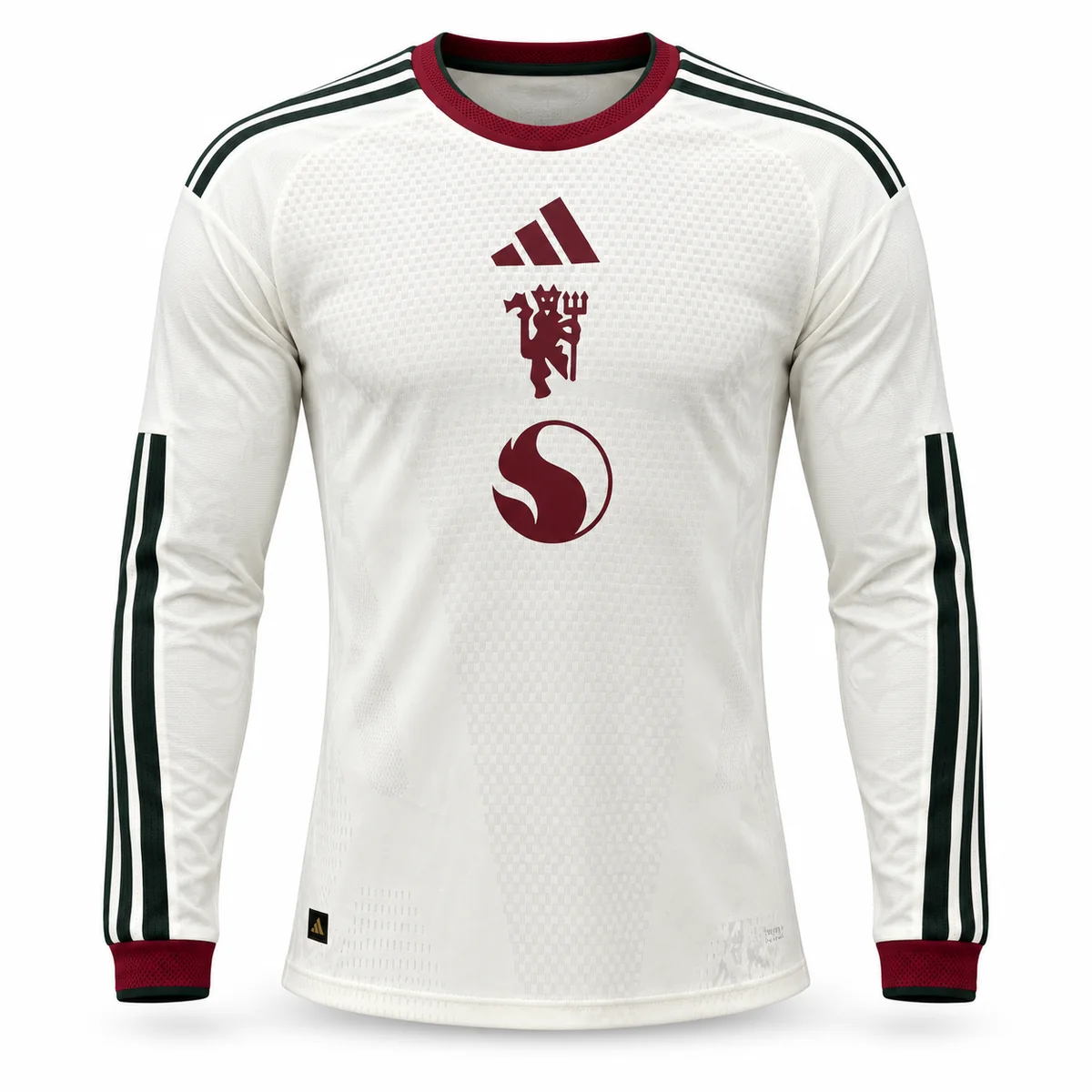 Terza Maglia Manchester United 2026/27 – Manica Lunga Versione Giocatore – vista frontale, presentazione virtuale basata sul prodotto