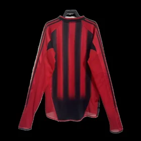 Camiseta Milan 2004/05 Manga Larga Retro — Vista posterior
