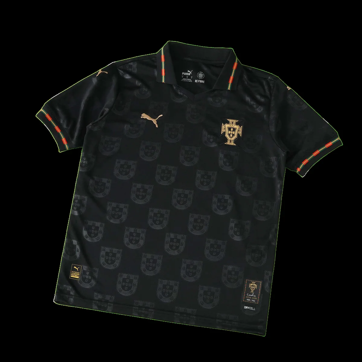 Camiseta Portugal Negra Mundial 2026 – frontal