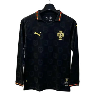 Camiseta Portugal Negra Manga Larga Mundial 2026