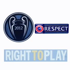 Patch detentori Champions League 2012 + Respect + Right to Play