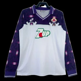 Camiseta Fiorentina 1992/93 Manga Larga Retro – Segunda Equipación — Vista frontal