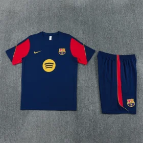 Conjunto Entrenamiento Barcelona Azul y Rojo 2026/27 — Vista frontal