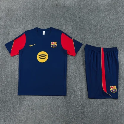 Conjunto Entrenamiento Barcelona Azul y Rojo 2026/27 — Vista frontal