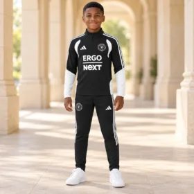 Chándal Inter Miami infantil negro 2026/27 – modelo virtual con rostro visible