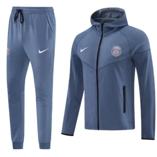 Tuta PSG grigio-blu con cappuccio 2026/27 – vista 1