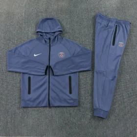 Tuta PSG grigio-blu con cappuccio 2026/27 – vista 3