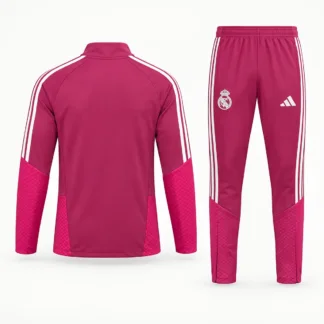 Chándal Real Madrid fucsia 2026/27 – espalda de la parte superior y frontal del pantalón