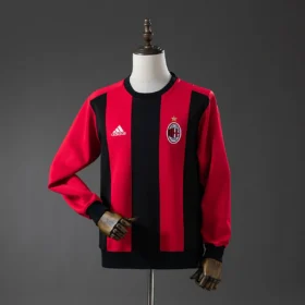 Sudadera Milan Cuello Redondo Rayas Rojinegras 2025/26 — Vista frontal
