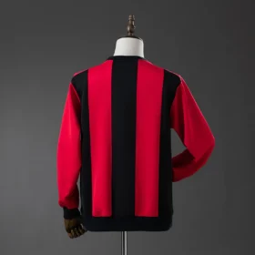 Sudadera Milan Cuello Redondo Rayas Rojinegras 2025/26 — Vista posterior