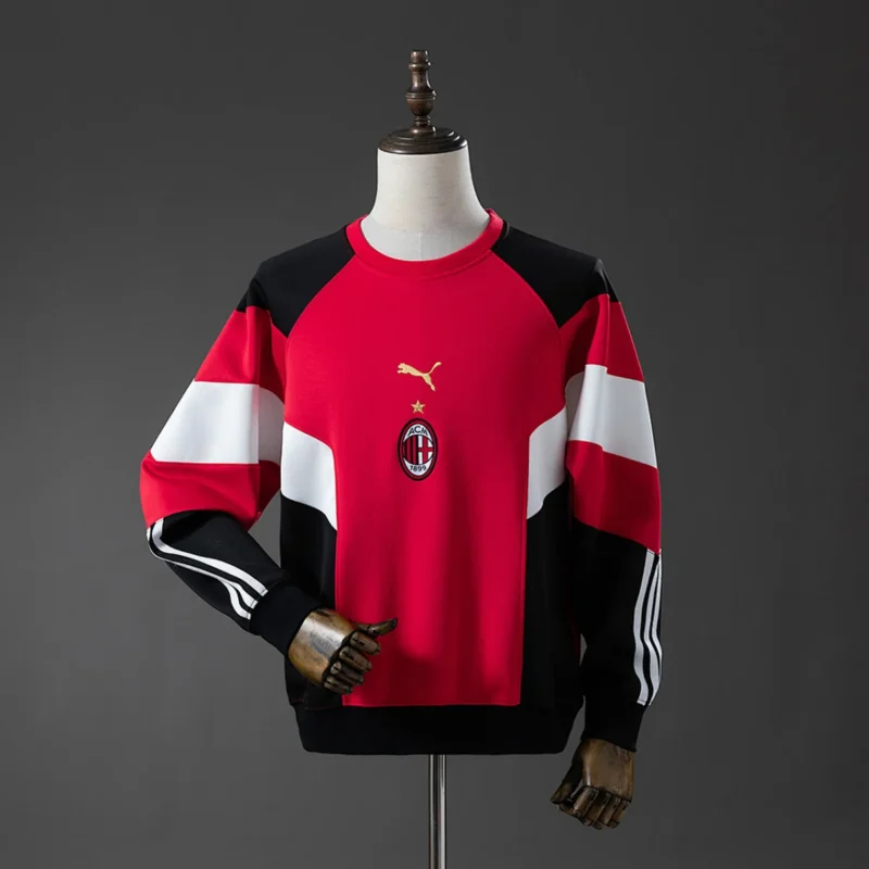 Sudadera Milan Puma Roja y Negra 2025/26 – frontal