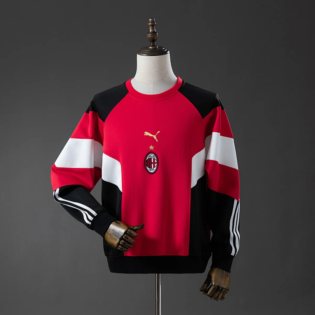 Sudadera Milan Puma Roja y Negra 2025/26 – frontal
