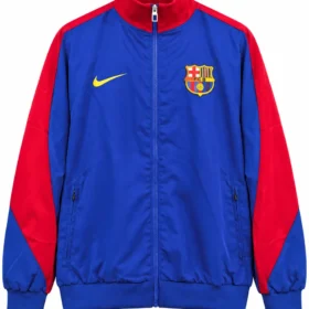 Chaqueta Barcelona Azul y Roja con Cremallera – vista frontal comercial
