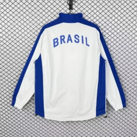 Giacca Brasile 1998 Bianca e Blu con Zip – vista posteriore del catalogo