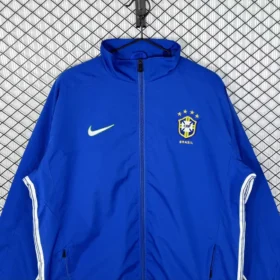 Giacca Brasile 1998 Blu con Zip – fotografia del dettaglio 1