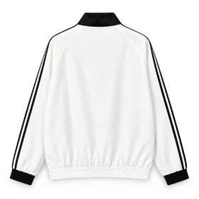 Chaqueta Alemania Blanca y Negra con Cremallera – vista trasera comercial