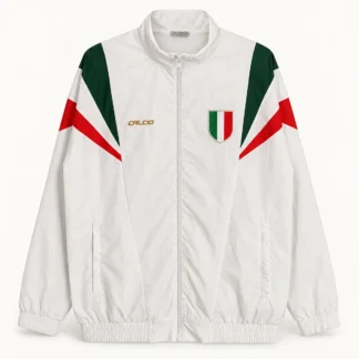 Giacca Italia Bianca con Bande Tricolori