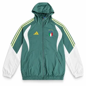 Giacca Italia Verde con Cappuccio – vista frontale commerciale