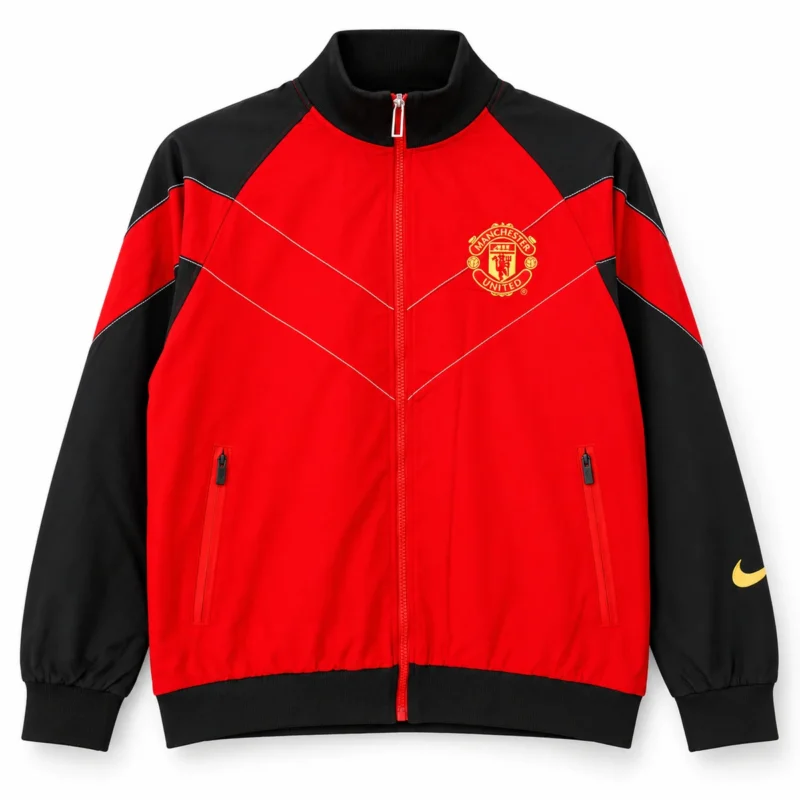 Giacca Manchester United Retro Rossa e Nera 2006/07 – vista frontale commerciale