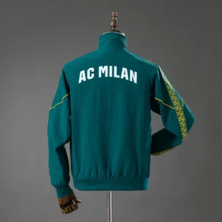 Chaqueta Milan Anthem Verde con Bandas Amarillas – espalda
