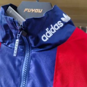 Chaqueta España Azul Roja y Amarilla con Cremallera – foto real de las costuras y la confección