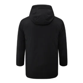 Chaqueta Acolchada Napoli EA7 Larga Negra — Vista posterior