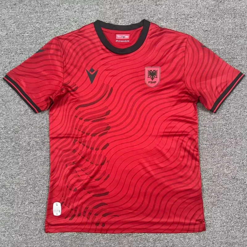 Camiseta Albania Roja 2025/26 – frontal