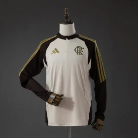 Camiseta Entrenamiento Flamengo Beige Manga Larga 2026/27 — Vista frontal