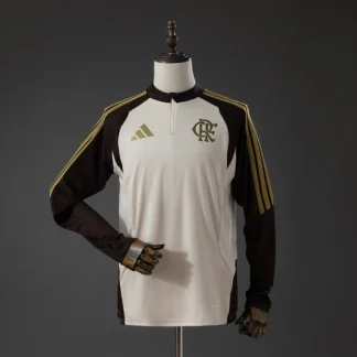 Maglia Allenamento Flamengo Beige Manica Lunga 2026/27 – fronte