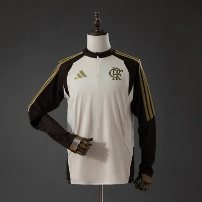Maglia Allenamento Flamengo Beige Manica Lunga 2026/27