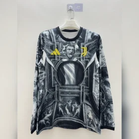 Maglia Allenamento Juventus Grigia Manica Lunga 2026/27 — Vista frontale