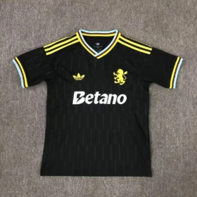 Camiseta Aston Villa Especial Negra y Amarilla 2026/27 — Vista frontal
