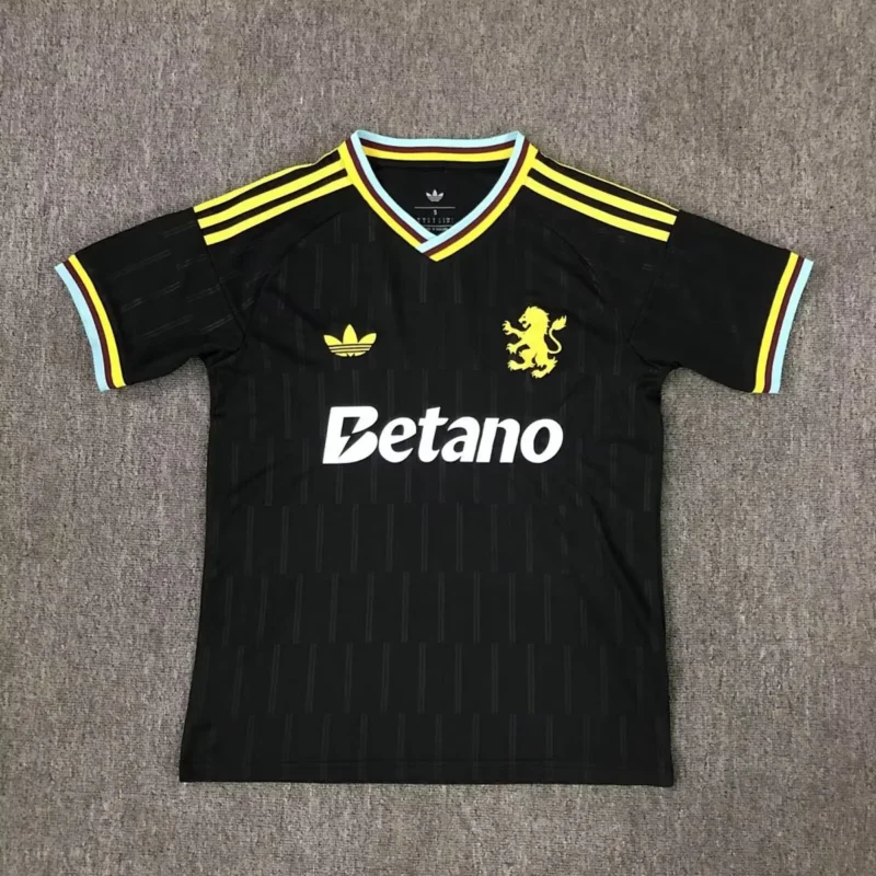 Camiseta Aston Villa Especial Negra y Amarilla 2026/27 – frontal
