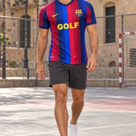 Camiseta Barcelona GOLF 2026/27 – Jugador – sobre modelo virtual, imagen ilustrativa