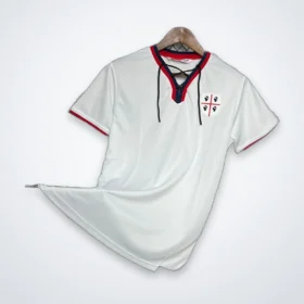 Camiseta Cagliari Retro Blanca – Inspiración 1969/70 — Vista frontal