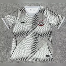Camiseta Corinthians Blanca y Gris en Zigzag 2026/27 — Vista frontal