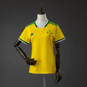 Camiseta Cruzeiro Especial Amarilla Mujer 2026/27 — Vista frontal