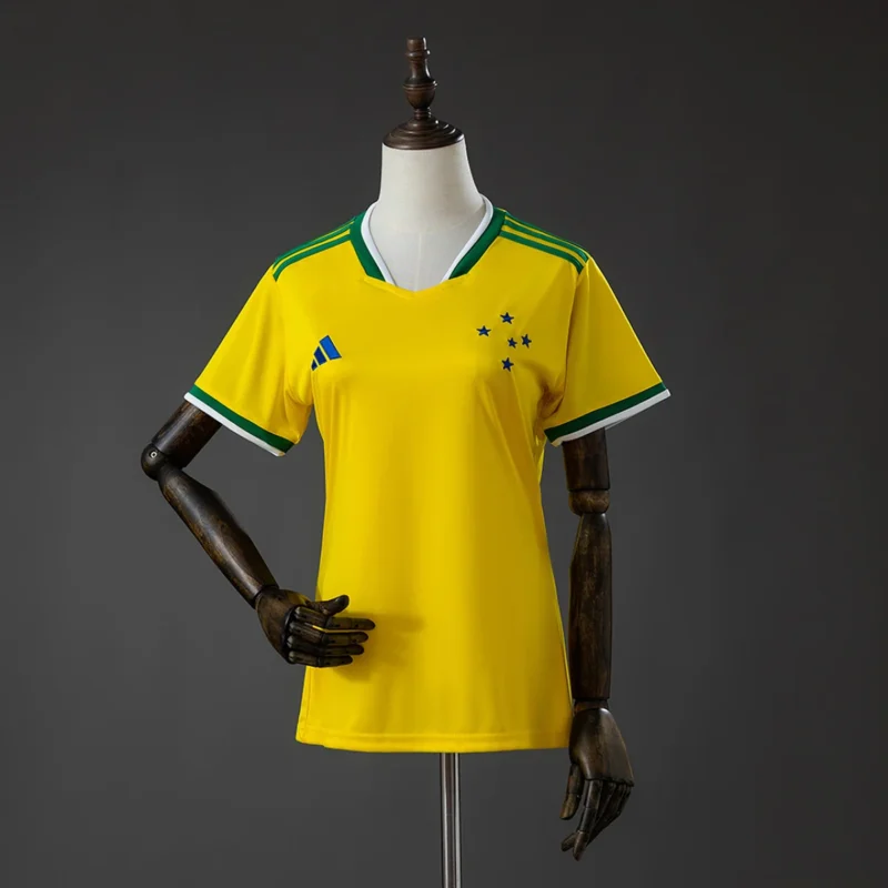 Camiseta Cruzeiro Especial Amarilla Mujer 2026/27 – frontal