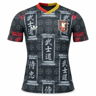 Maglia Giappone Nera Bushido – Giocatore – vista frontale commerciale