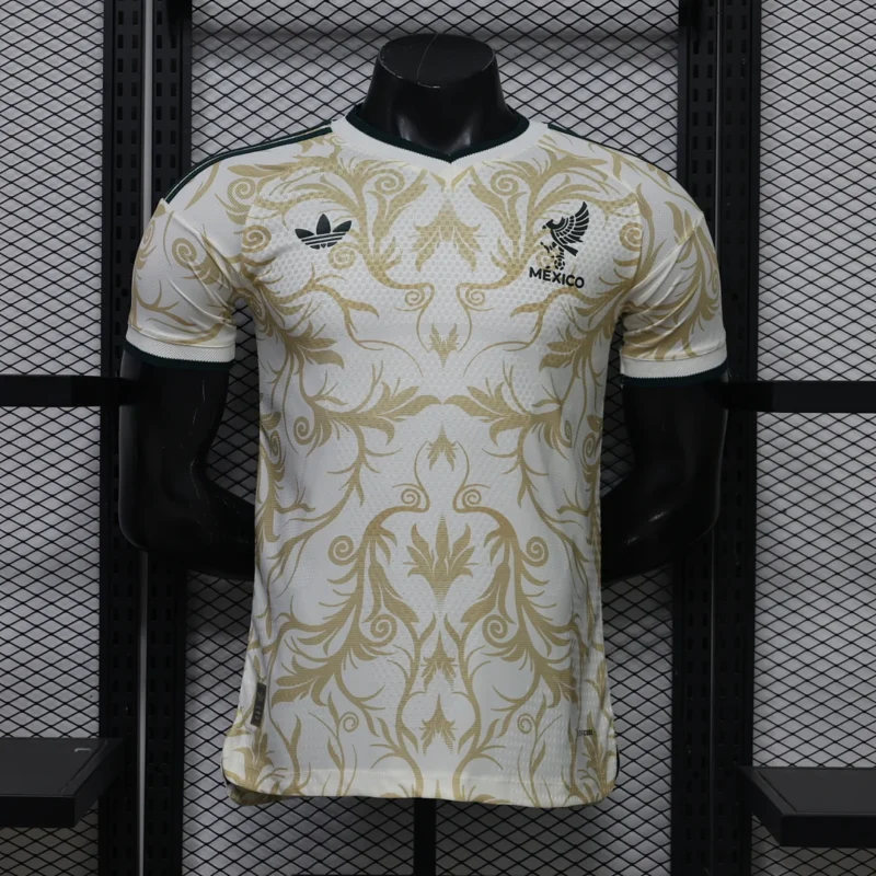 Camiseta México Especial Blanca y Oro 2026/27 – frontal