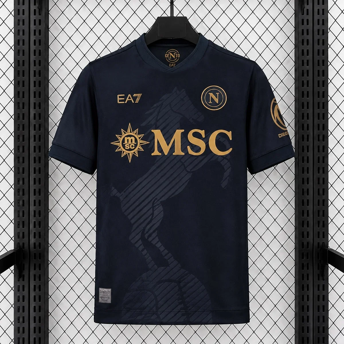Camiseta Nápoles Negra Tercera Euro 2026/27 – frontal