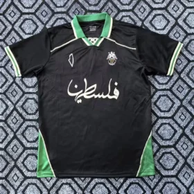Camiseta Palestina Negra y Verde — Vista frontal