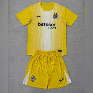 Camiseta Portero Inter Amarilla 2025/26 con Pantalón – frontal