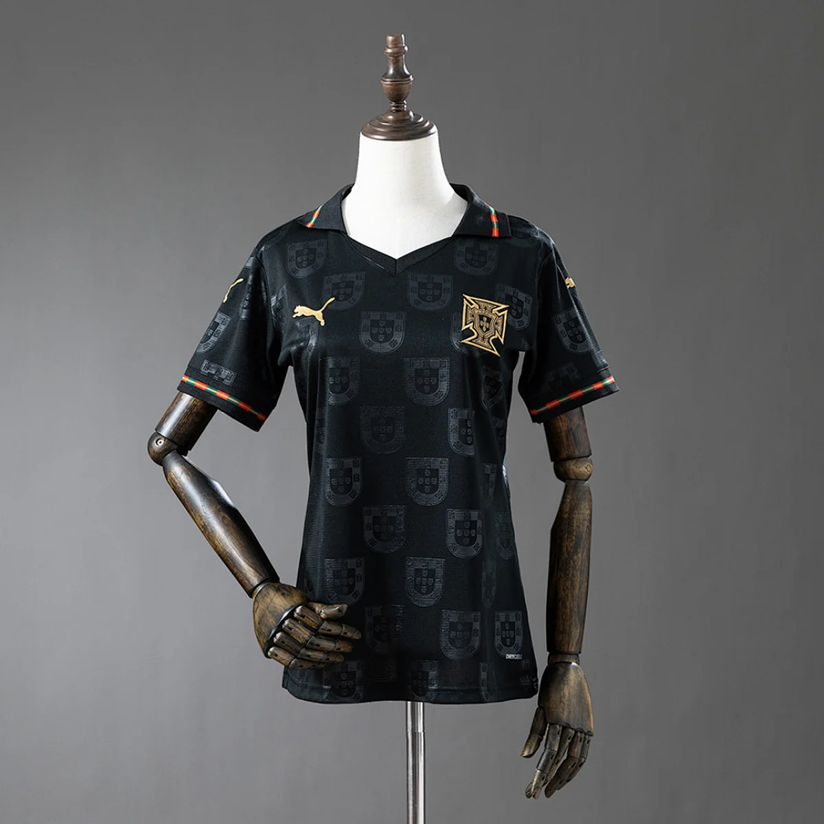 Camiseta Portugal Mujer Negra Especial 2026/27 – frontal