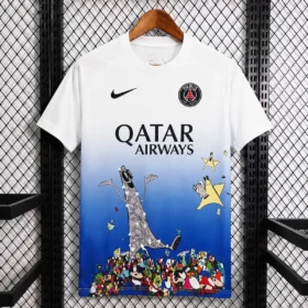 Camiseta PSG Special Back2Back Blanca y Azul — Vista frontal
